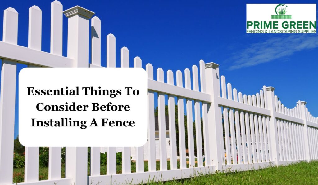 installing a fence