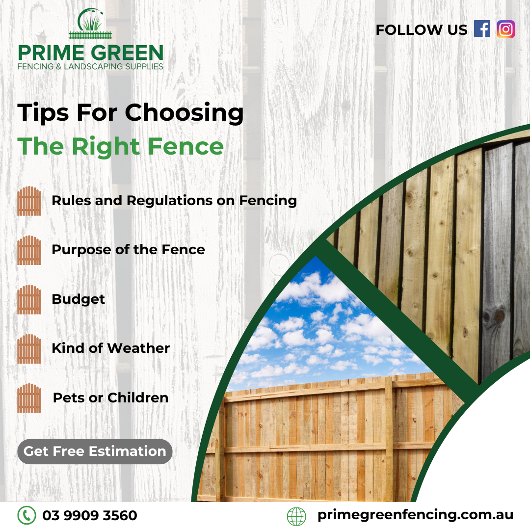 Fencing Supplies Melton | Tips For Choosing The Right Fence