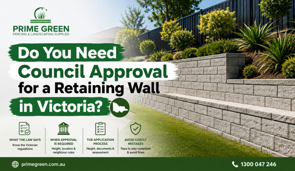 do you need council approval for a retaining wall in Victoria