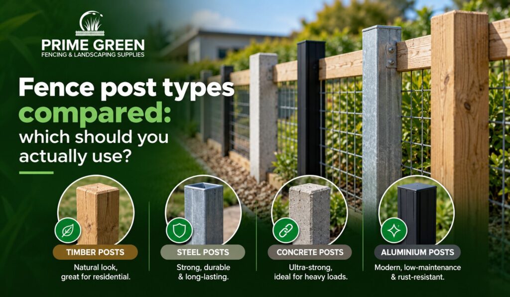 Fence Post Types Compared: Steel, Pine and Concrete